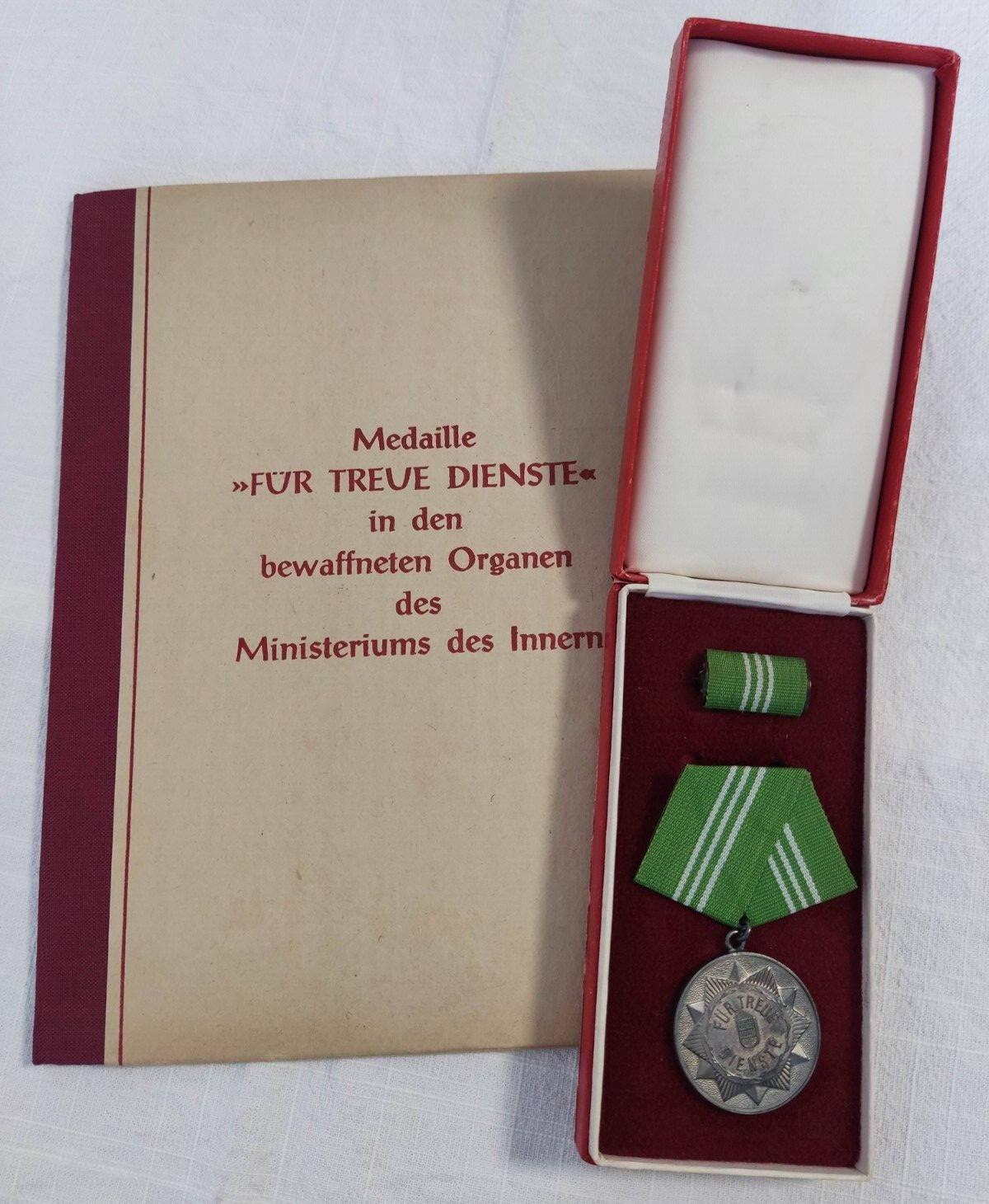 DDR Medal for Loyal Service in the Armed Forces with Certificate of Honor in Box