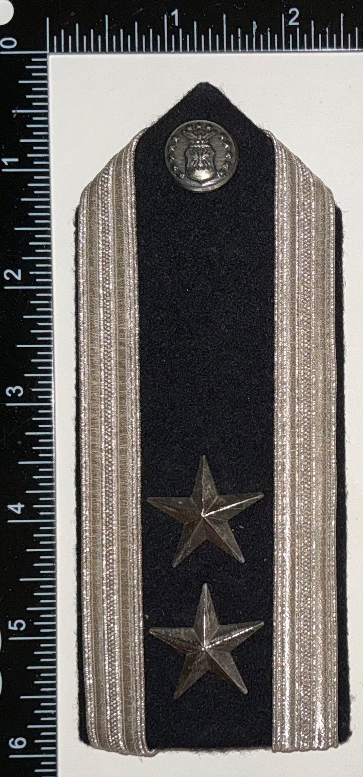 USAF US Air Force 2 Two Star Major General METAL INSIGNIA Shoulder Board