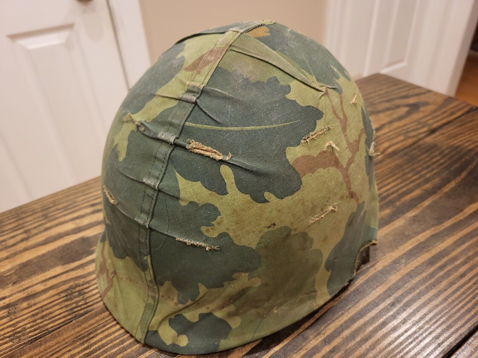 US Military Issue Vietnam Era Steel Pot Helmet with Liner 