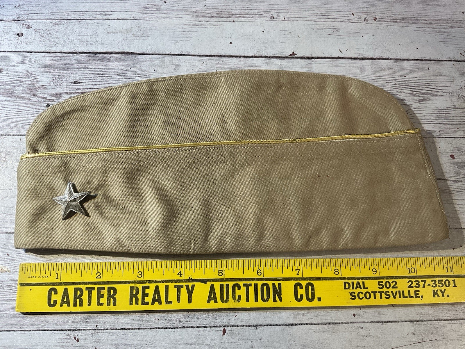 ORIGINAL WWII US 1 STAR BRIGADIER GENERAL OVERSEAS CAP
