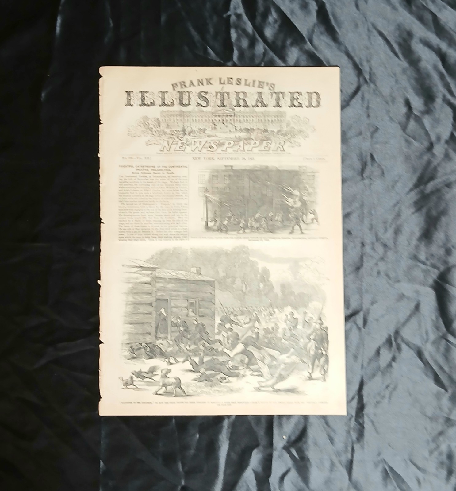 Original Sept 28, 1861 Civil War Era Frank Leslies Illustrated "Union Slaughter