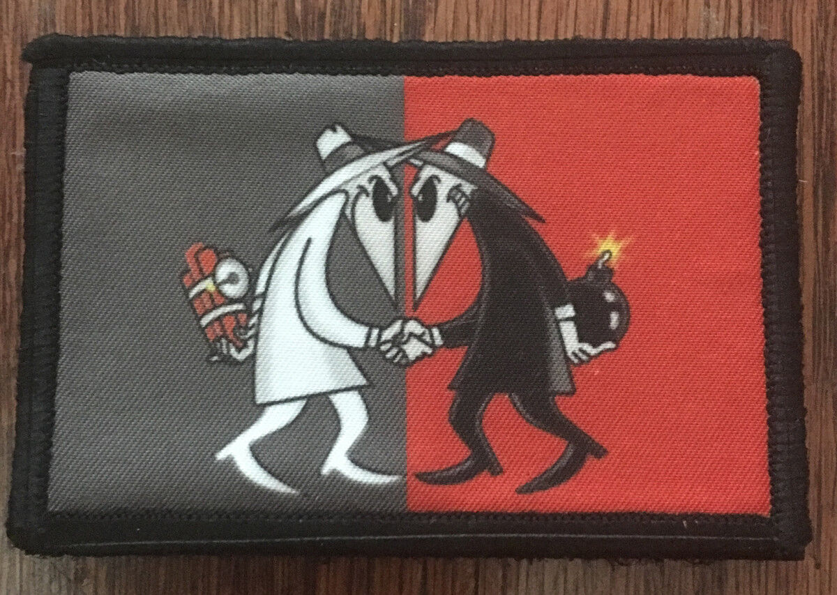 Spy Vs Spy Morale Patch Tactical Military Army Flag Badge Hook USA