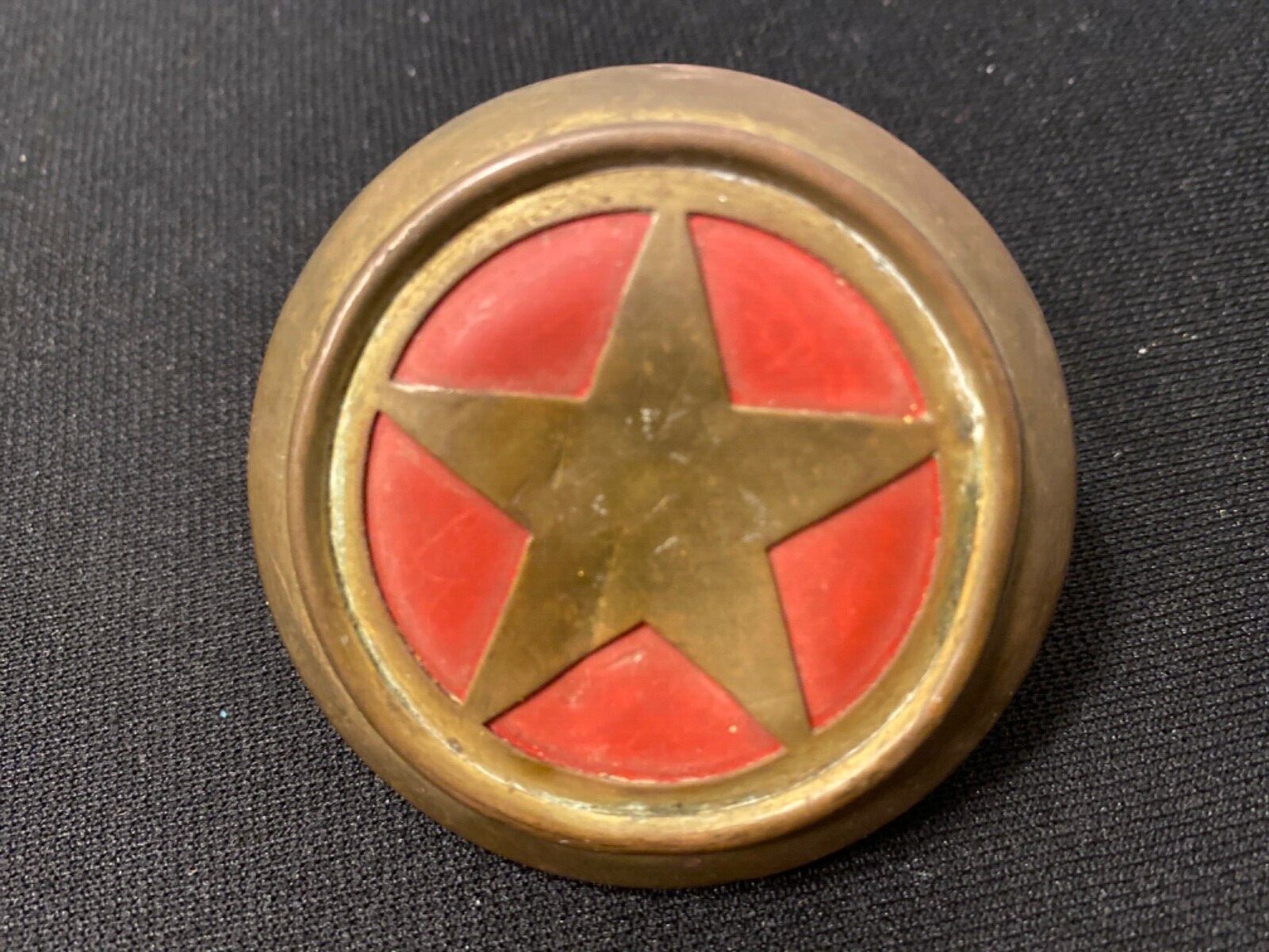 Rare Large (2.25") Viet Minh Hat? Badge Unusual Attachment Device