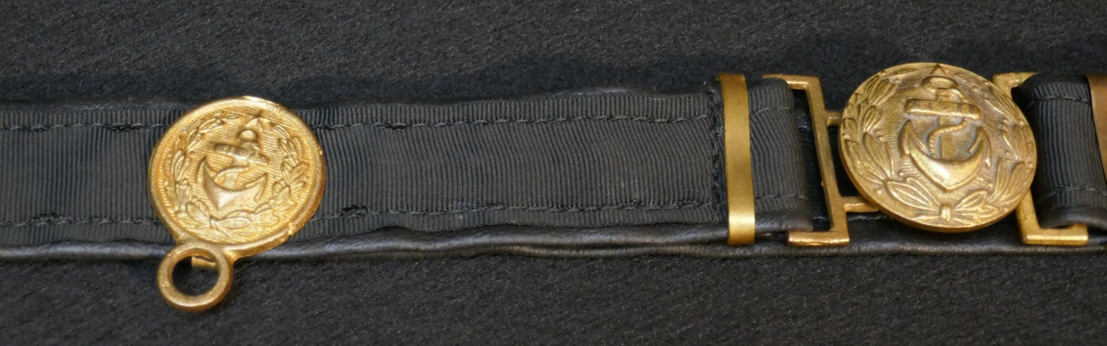 Cold War 1950's Bulgarian Navy Naval Officers Dress Parade Dagger Belt w/ Hanger