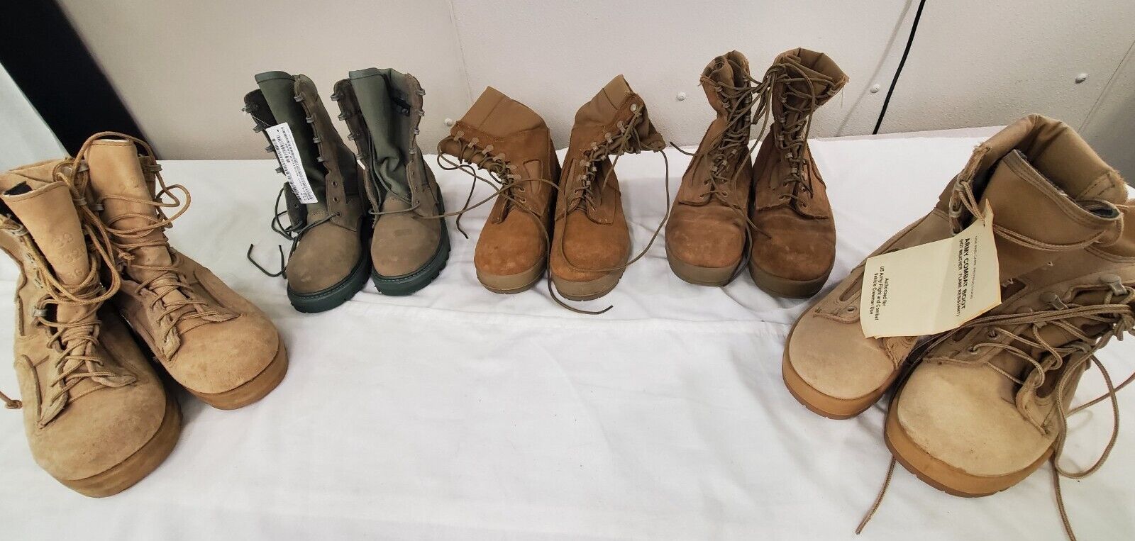 Military Army Boots Lot of 5 #CD602 Cag Sof Devgru Seal