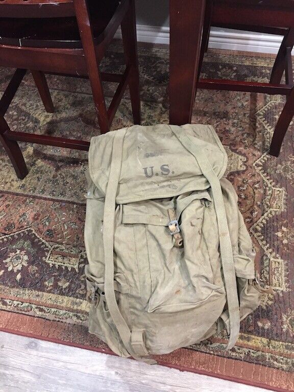 WWII WW2 US Army Mountain Rucksack Backpack 1942 HINSON w/ FRAME 10th Mtn Mt