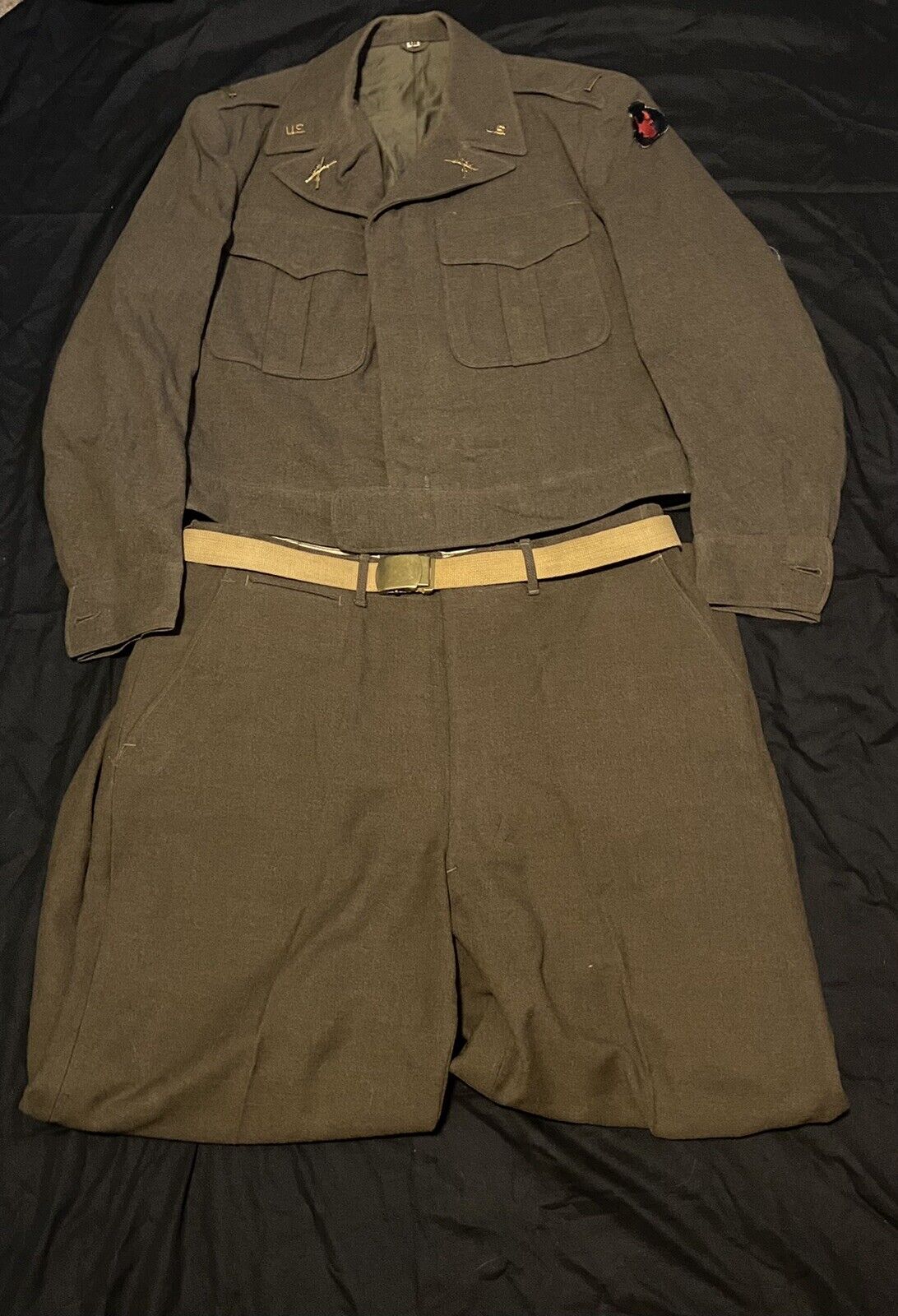 Post WW2 34th Infantry Officer Ike Jacket and Pants