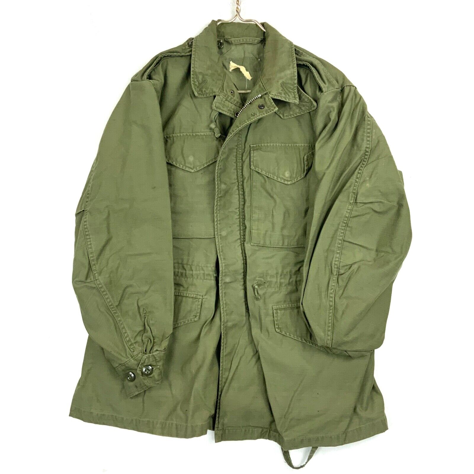 Vintage Us Military Og-107 Jacket Size Medium Green Vietnam Era 60s 70s