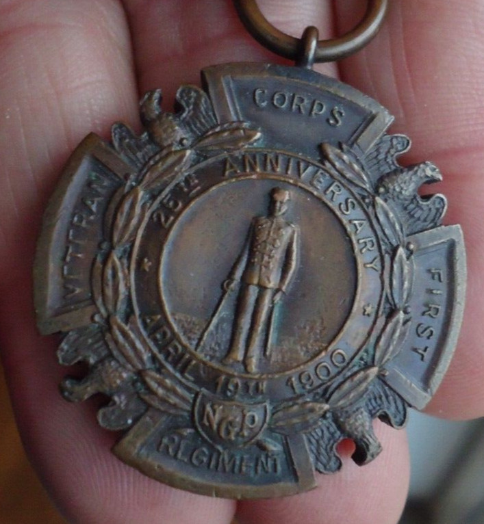 Medal , Silver anniversary, Veteran Corps, 1875-1900 First Regiment Infantry NGP