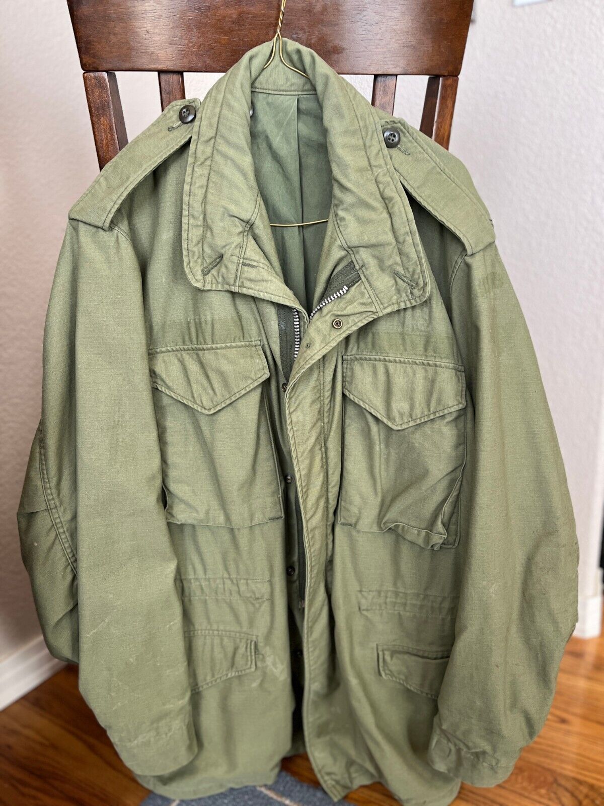 US Army Issue Field Jacket, M-65, Large Long
