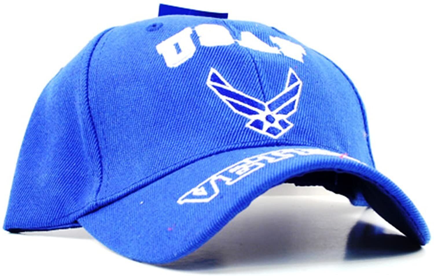 Air Force Veteran White Logo Premium Embroidered Baseball Cap Hat United States