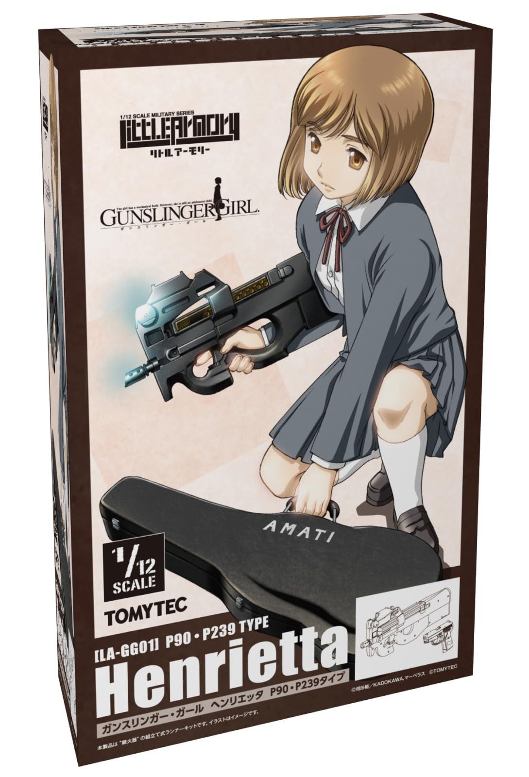 Tomytec Little Armory Gunslinger Girl Henrietta P90 P239 1/12 Kit