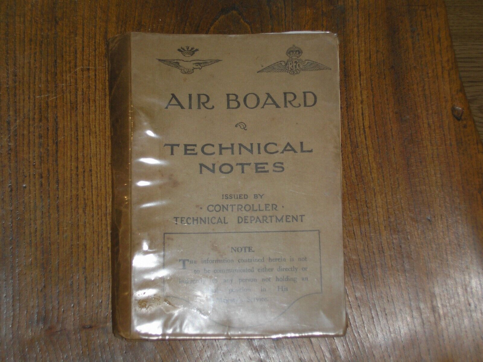 WW1 RFC Air Board Engine Notes Maltese address numerous types Rotary & Inline et