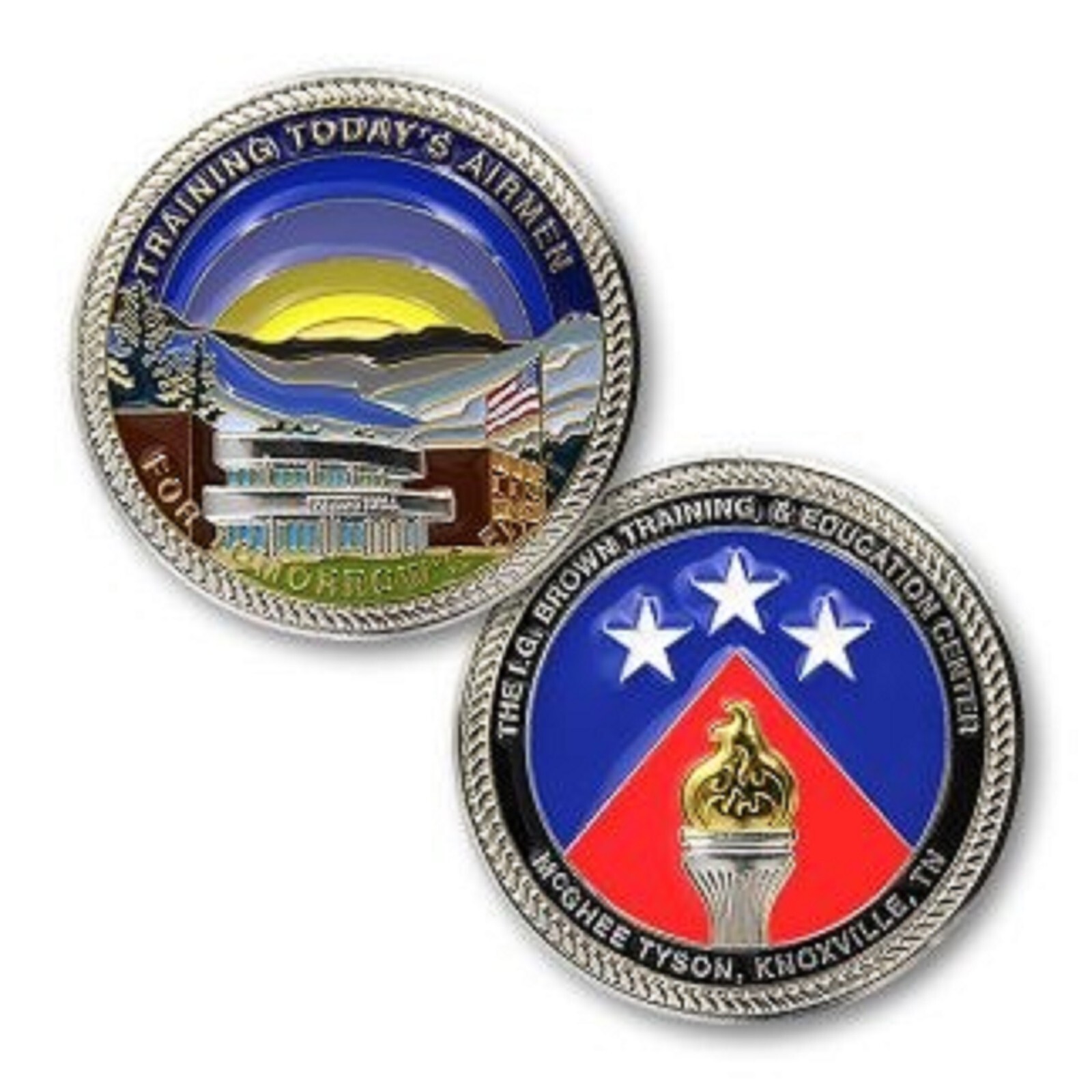 I.G. BROWN AIR NATIONAL GUARD TRAINING AND EDUCATION CENTER 1.75" CHALLENGE COIN