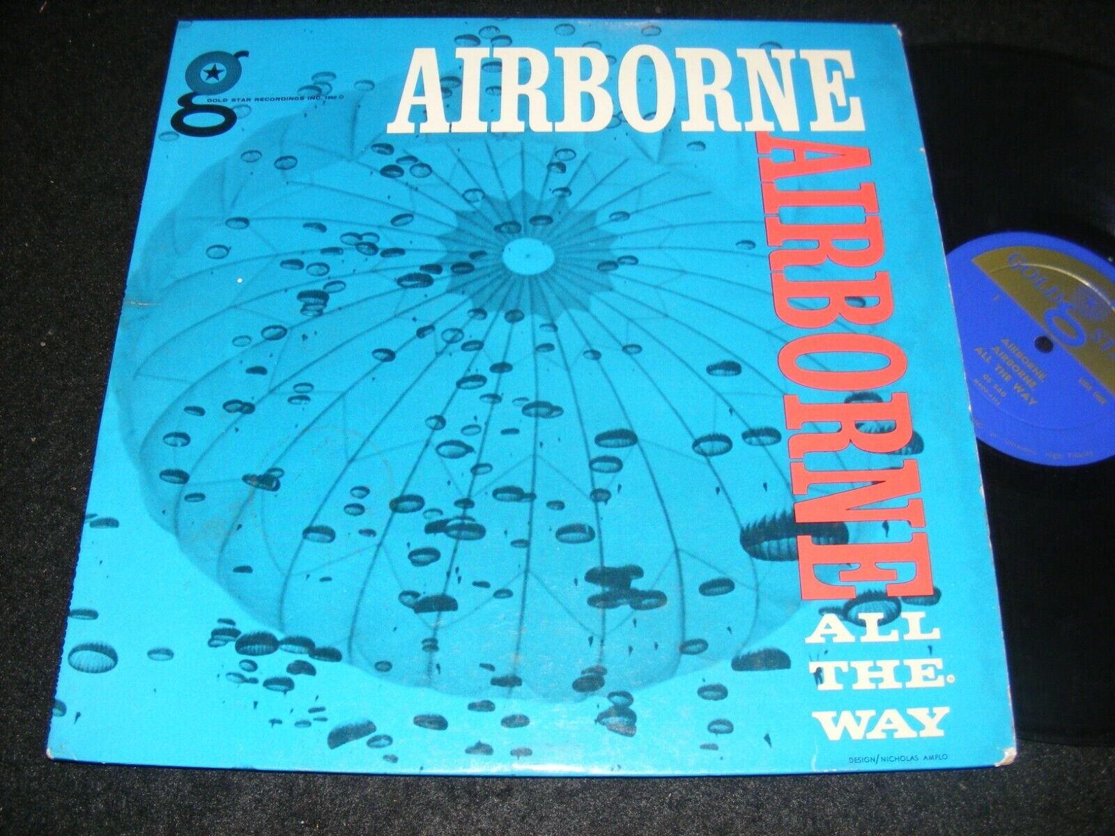 AIRBORNE All The Way U.S. ARMY Tribute LP Displayable Parachute Cover FT BENNING