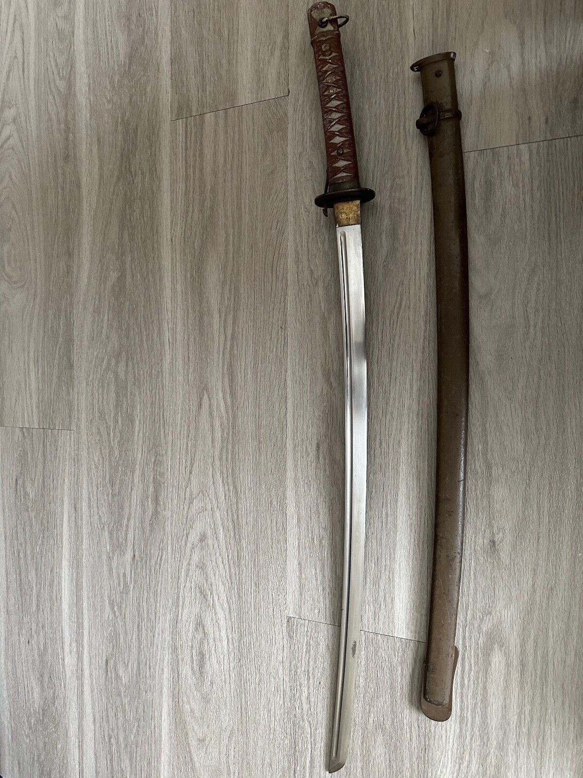 WWII WW2 Japanese NCO Sword Matching Numbers on Blade and Scabbard