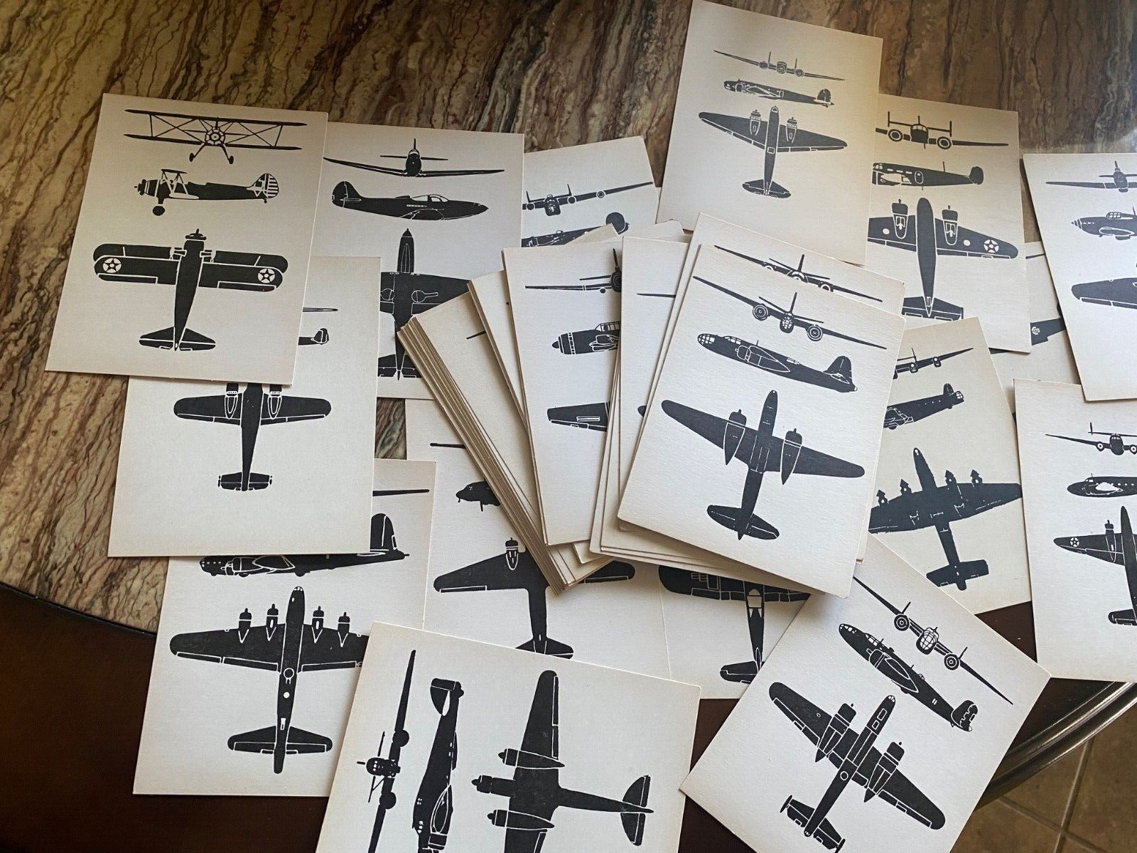 Aircraft Recognition  Cards - WW2  - Lot of 38