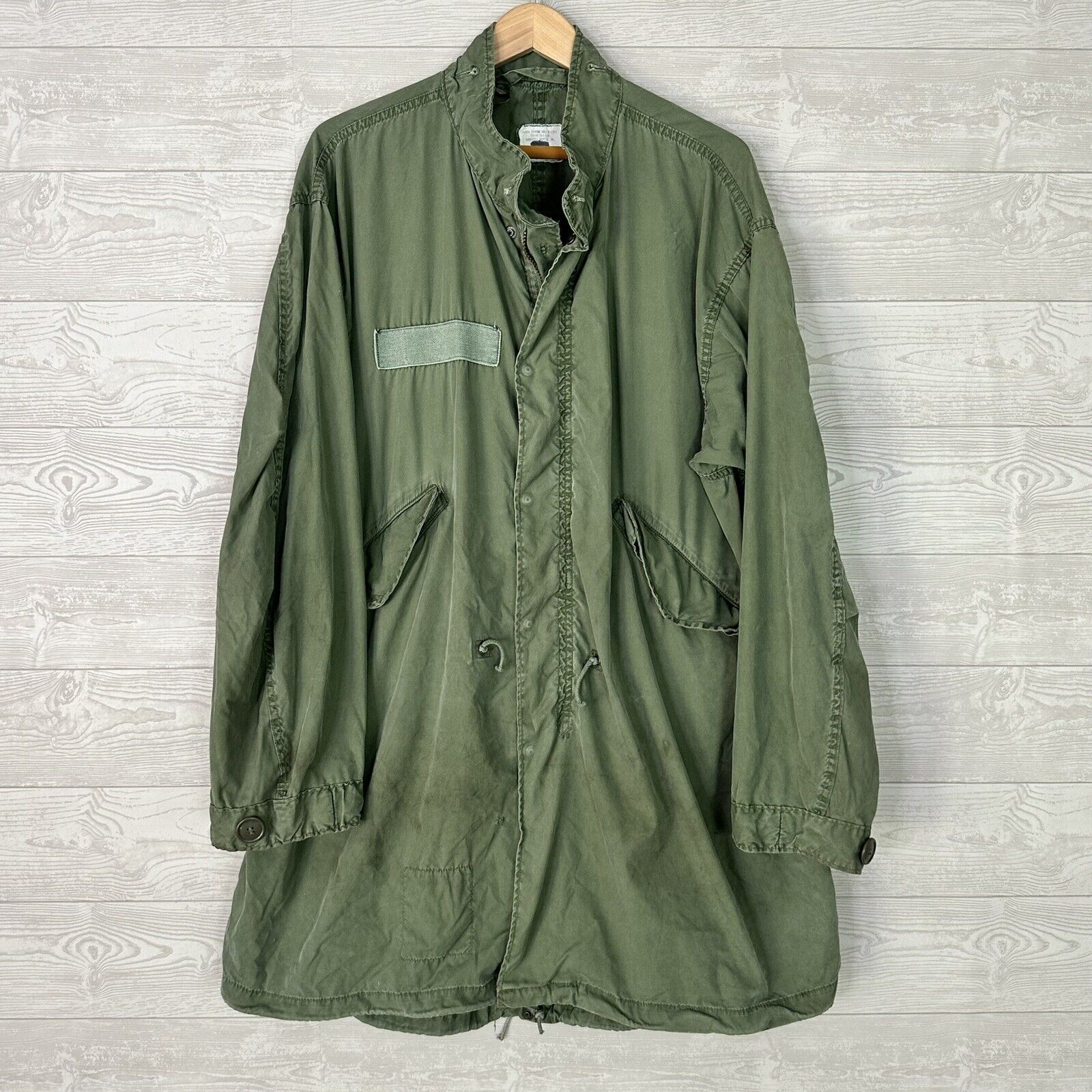 Vintage Military Extreme Cold Weather Fishtail Parka Jacket Vietnam 74 No Hood