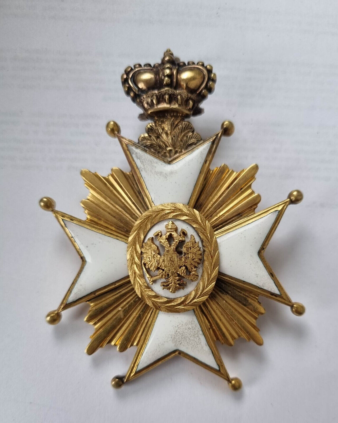 ORIGINAL RUSSIAN IMPERIAL badge order gold ? gold-plated ? silver gold-plated  ?