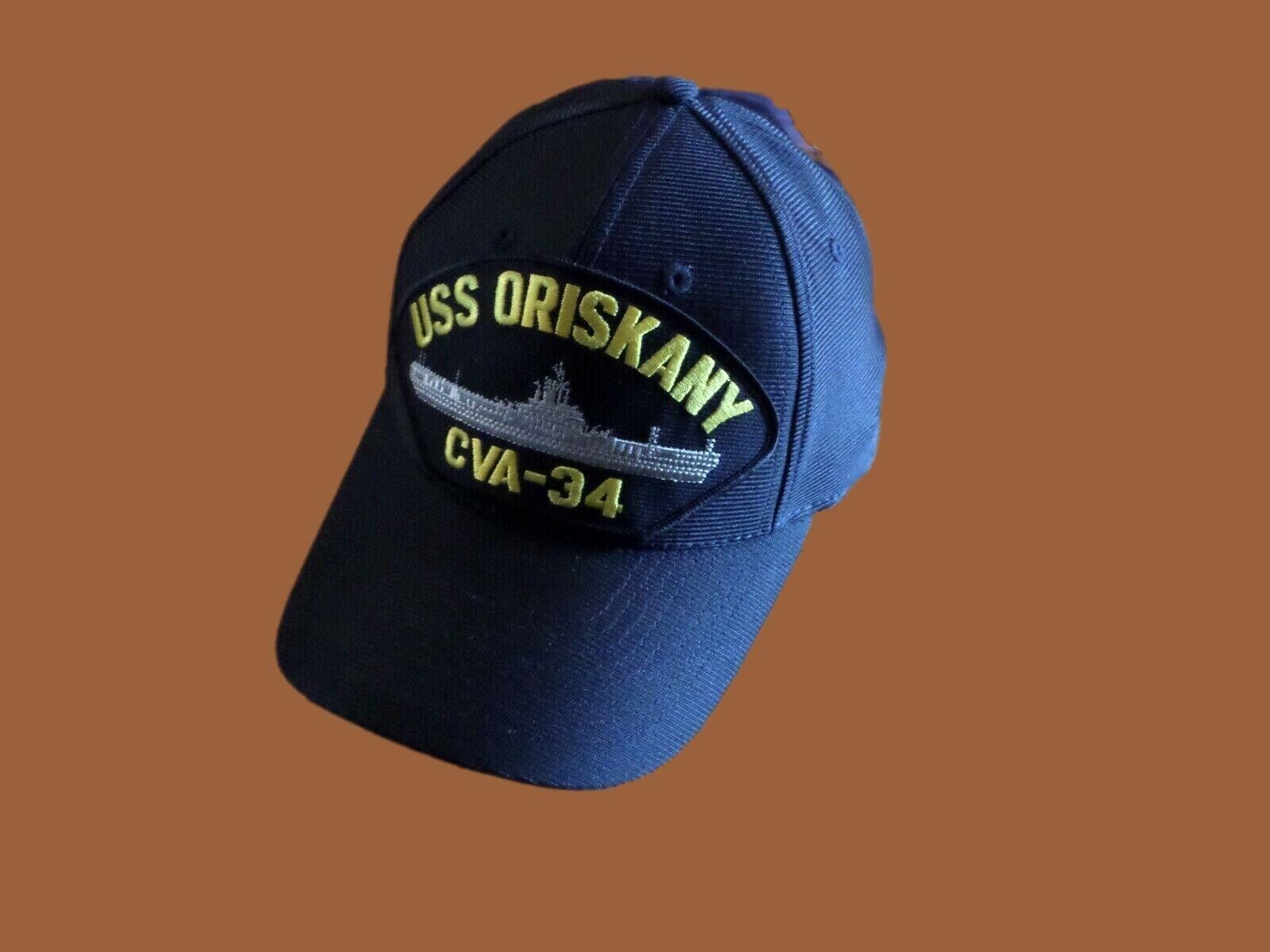 USS ORISKANY CVA - 34 NAVY SHIP HAT U.S MILITARY OFFICIAL BALL CAP U.S.A. MADE 