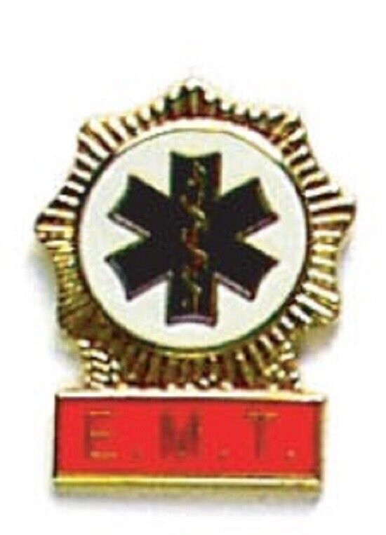 SECURITY & RESCUE HAT LAPEL PIN -  E.M.T. PIN   -  NEW