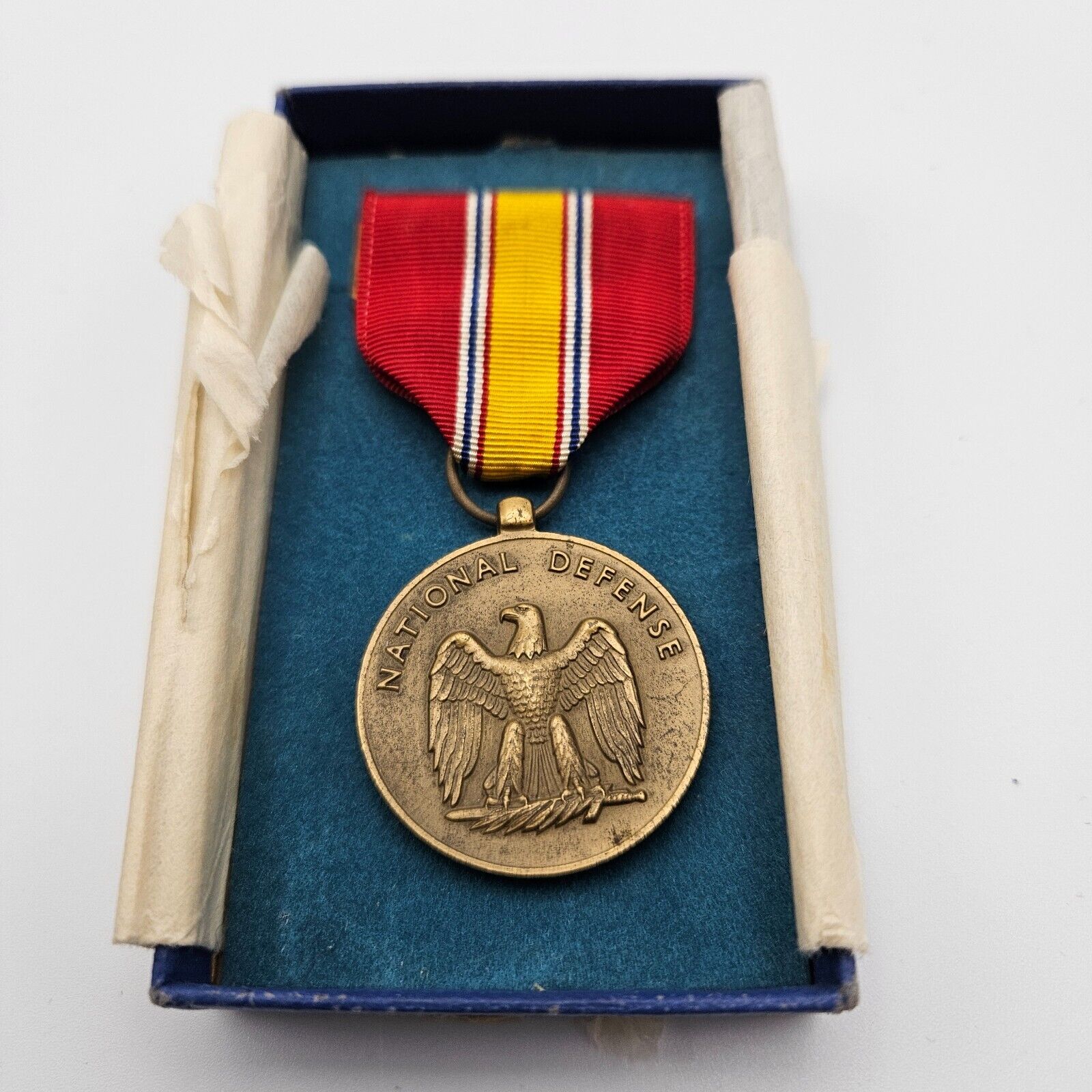 Vintage NDSM Military Medal w Original Box WWII Army Occupation Campaign Service