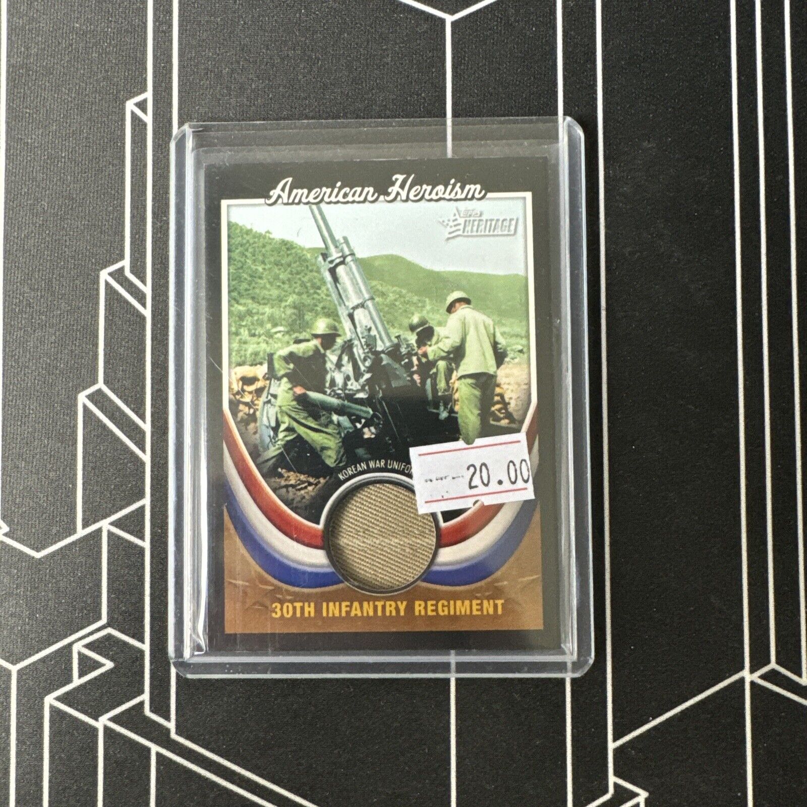 2009 TOPPS AMERICAN HERITAGE AMERICAN HEROISM 30TH INFANTRY REGIMENT SWATCH