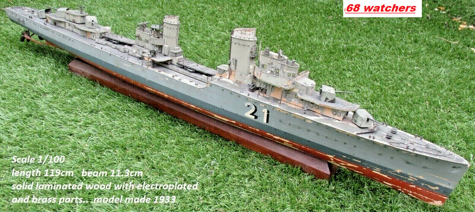 The ONLY 1933 Concept & Builder's model of all 21 of Germany's WW2 Destroyers, 