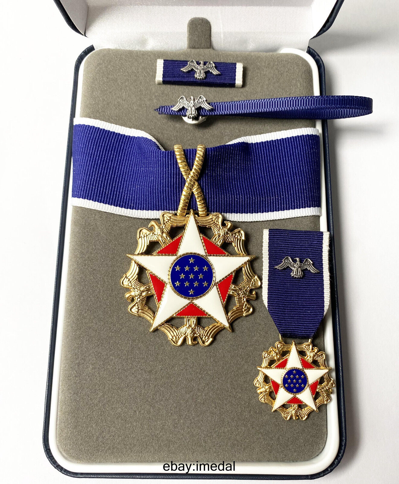 U.S. USA Presidential Medal of Freedom full Set mini medal Lapel pin ribbon bar