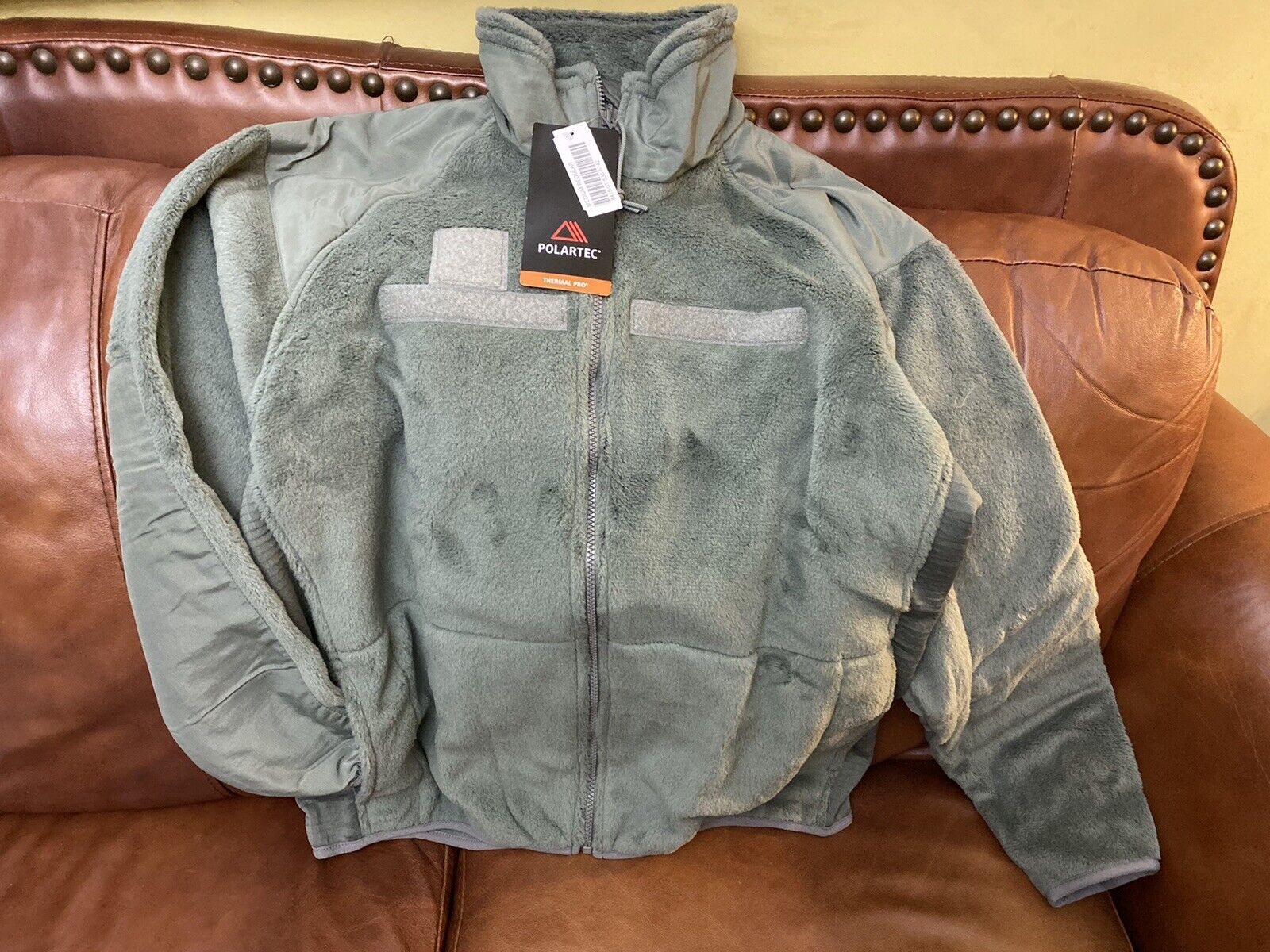 US. Military Army Foliage Acu Green Fleece Jacket Polartec, XX Large LONG,New
