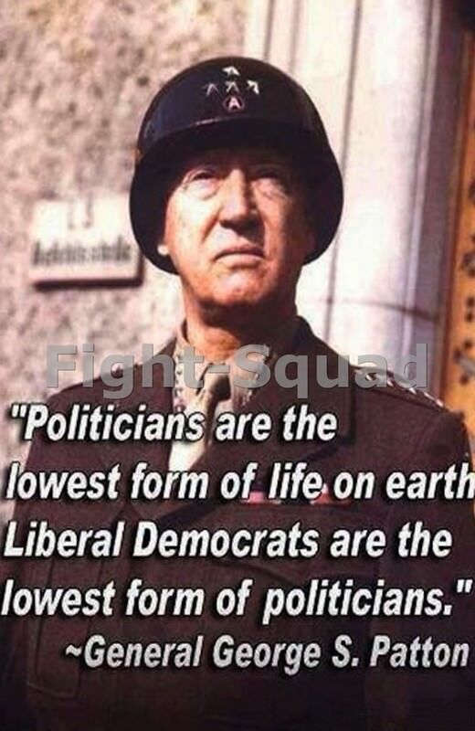 WW2 Picture Photo General George Patton quote about Democrat politicians 2160