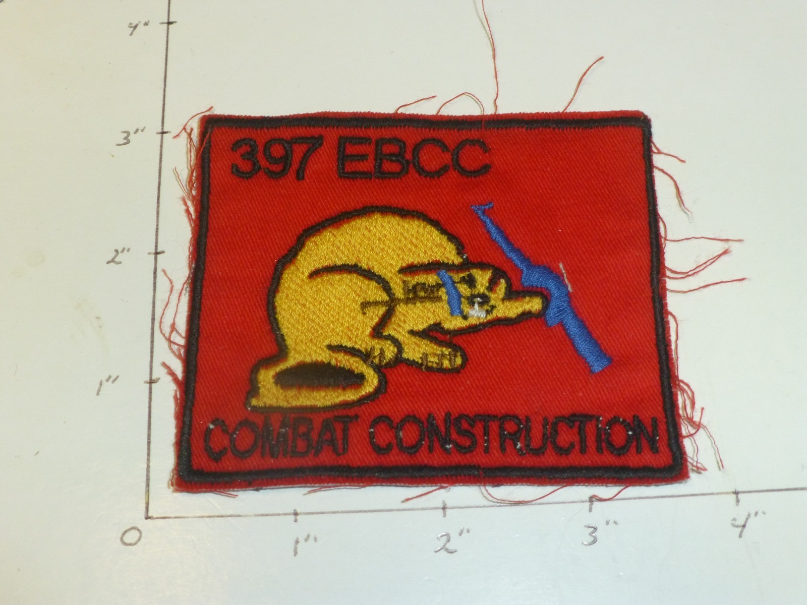 397 Engineer Battalion Combat Construction 1980's color patch