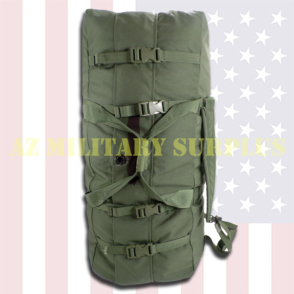 Military Bag Improved Duffel Duffle USGI IMPROVED Green Deployment Travel Good
