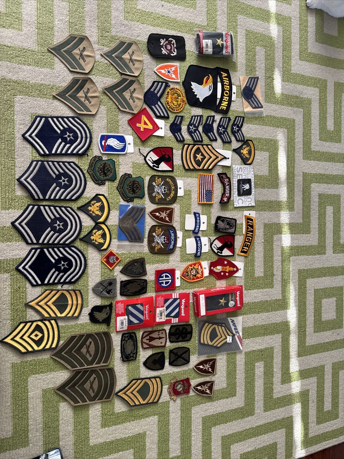 US MILITARY PATCHES, LOT OF 68 Some New