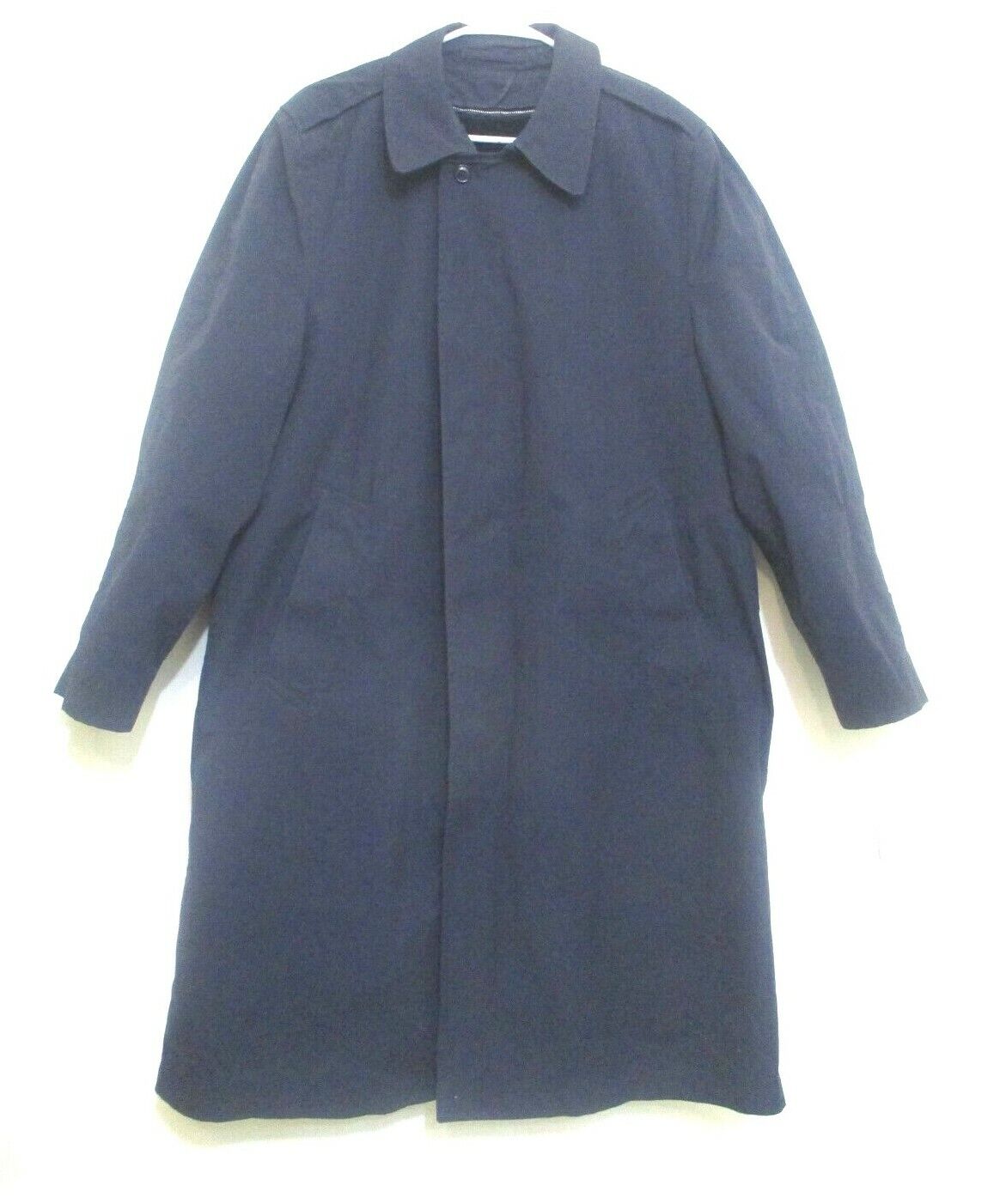 US Navy Military Issue Blue All Weather 42R Trench Coat Mens w/ Removable Liner