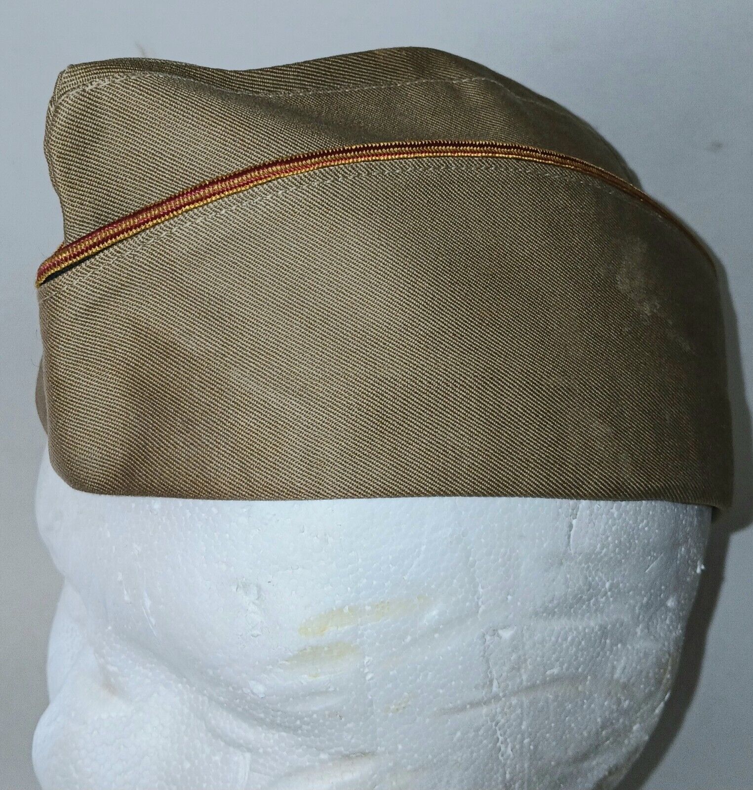 NAMED World War II Summer Garrison Hat for Ordnance Corps Size 7 3/8 WWII Hat