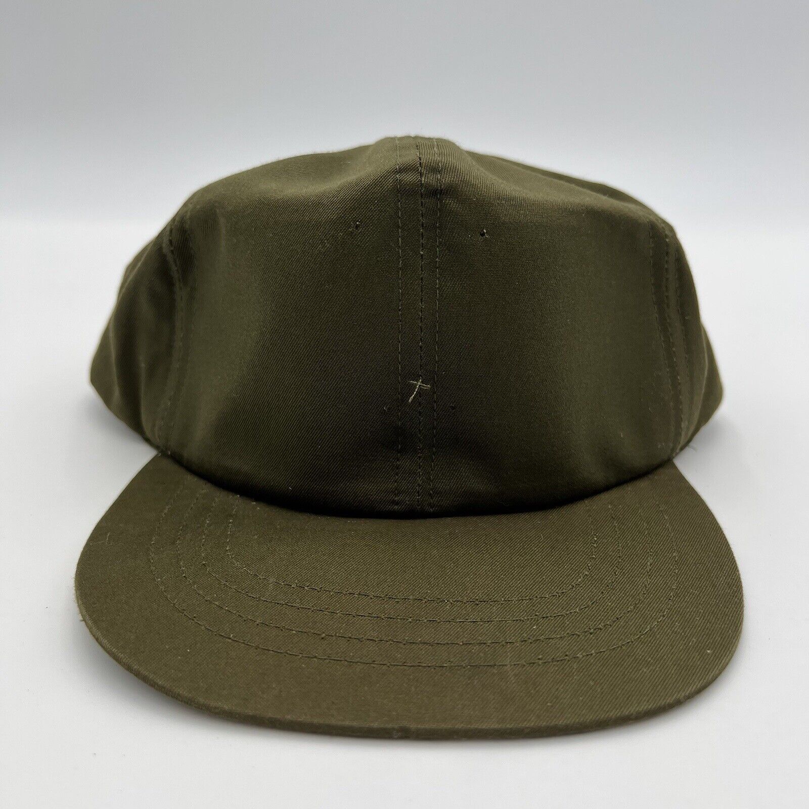Vintage 70s 1978 Men\'s Military Sage Green Cap Hat Size 7 Fitted Post Vietnam
