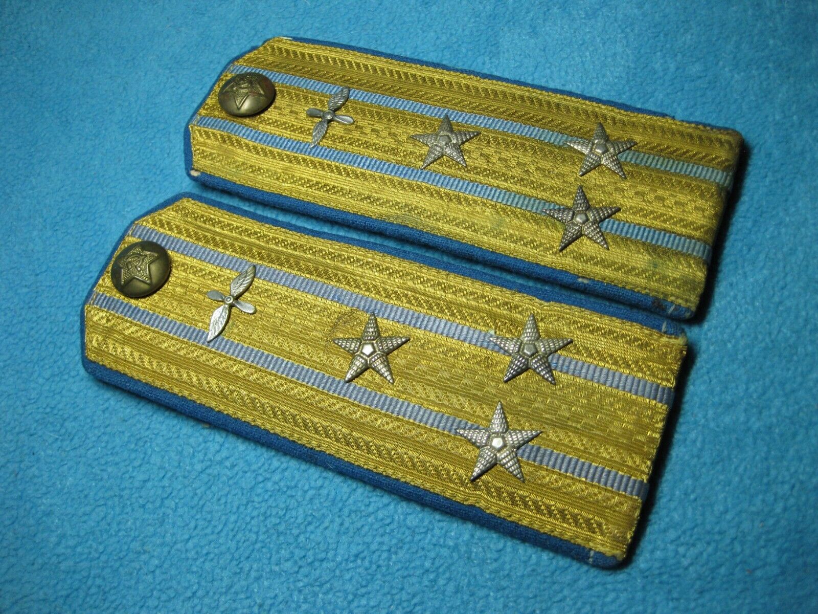 WW2 Soviet Army M46 Air Forces Shoulder Boards Straps Russian Original