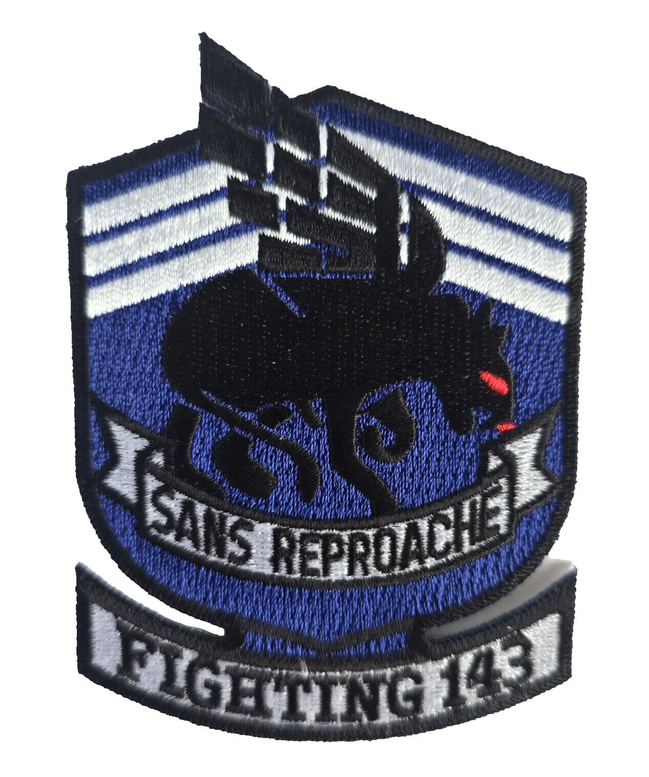 USN VF-143 PUKIN DOGS 4 inch jacket patch F-14 TOMCAT FIGHTER SQN
