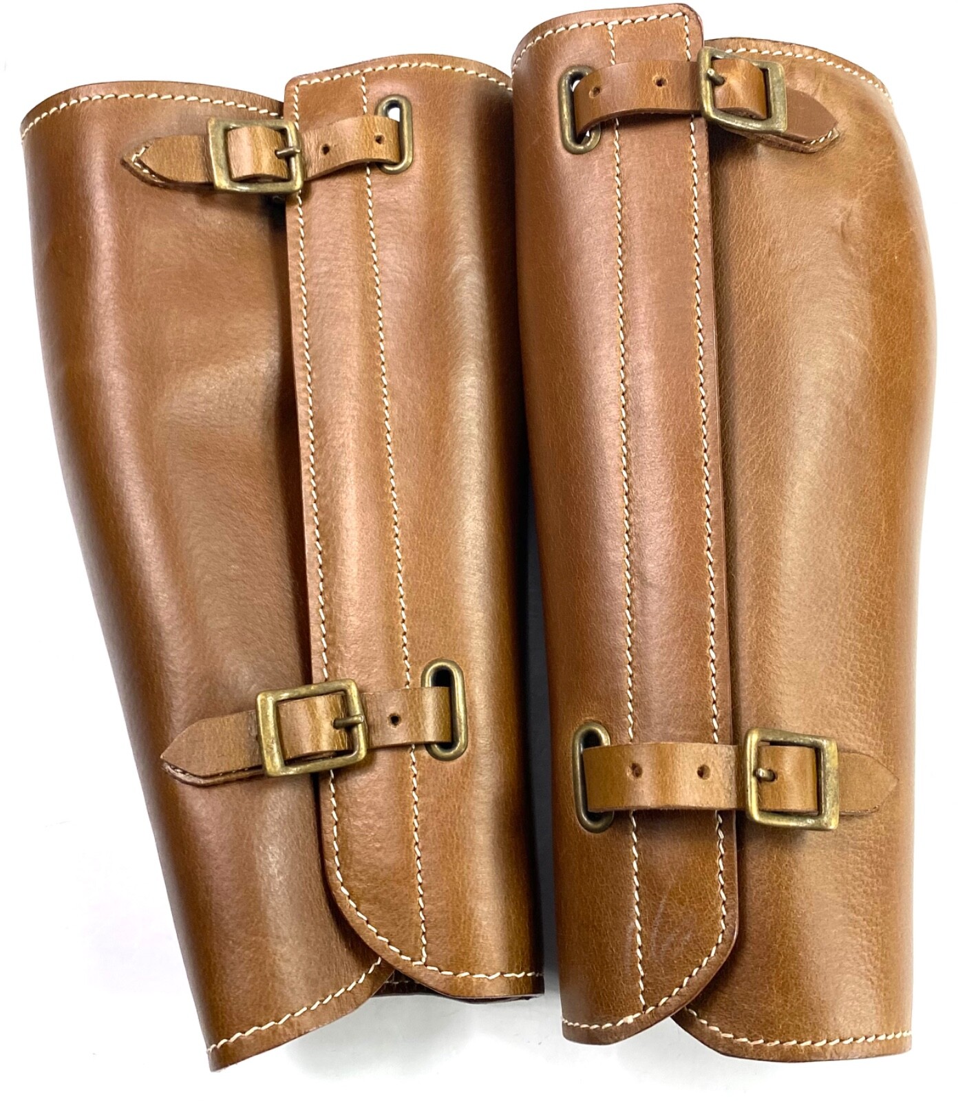 WWI GERMAN OFFICER NCO INFANTRY M1907 LEATHER COMBAT FIELD LEGGINGS-XLARGE 16-17