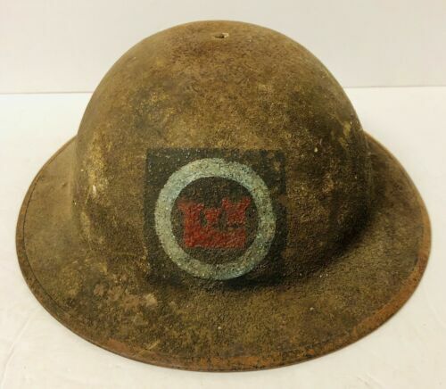 Original US WW1 M1917 Engineer Corps Helmet Shell No Liner E.G. Budd Mfg #ZC7