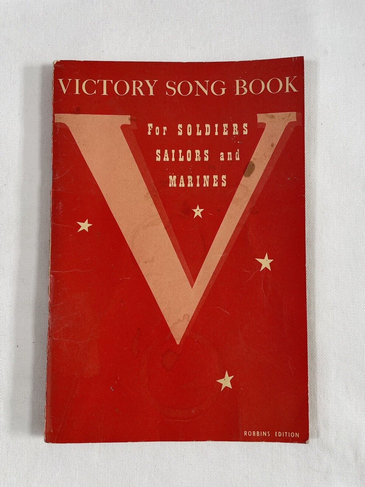 Vintage 1942 Victory Song Book for Soldiers, Sailors & Marines