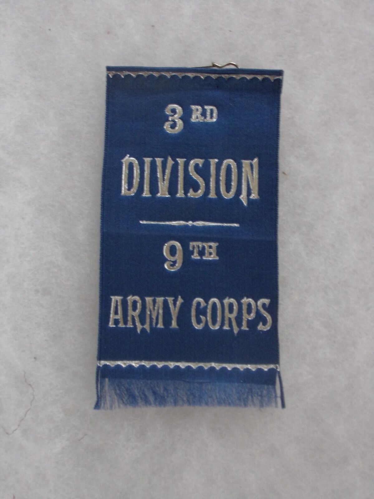 PENNSYLVANIA GAR CIVIL WAR VETERAN 3RD DIVISION 9TH ARMY CORPS REUNION RIBBON
