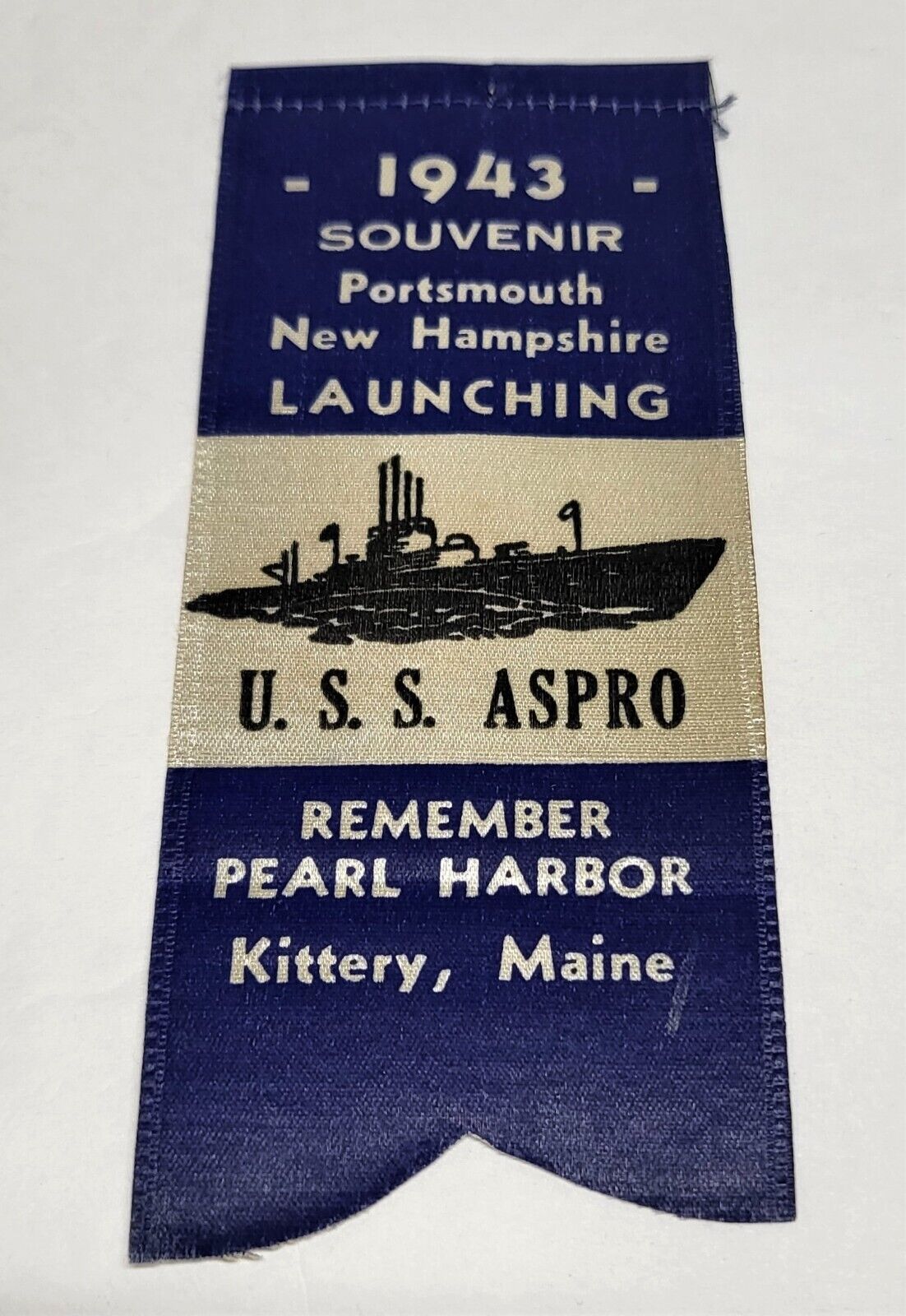 WW2 Submarine Launch Ribbon U.S.S. ASPRO