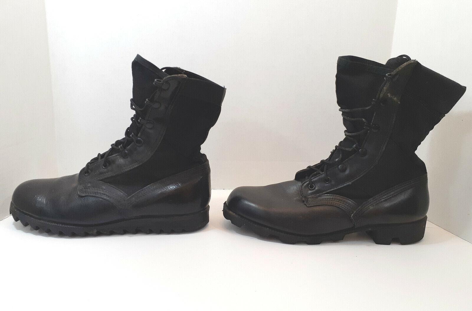 Vintage Ro-Search Mens Combat Boots 8.5 W Black 2 Styles LEFT FOOD ONLY Amputee