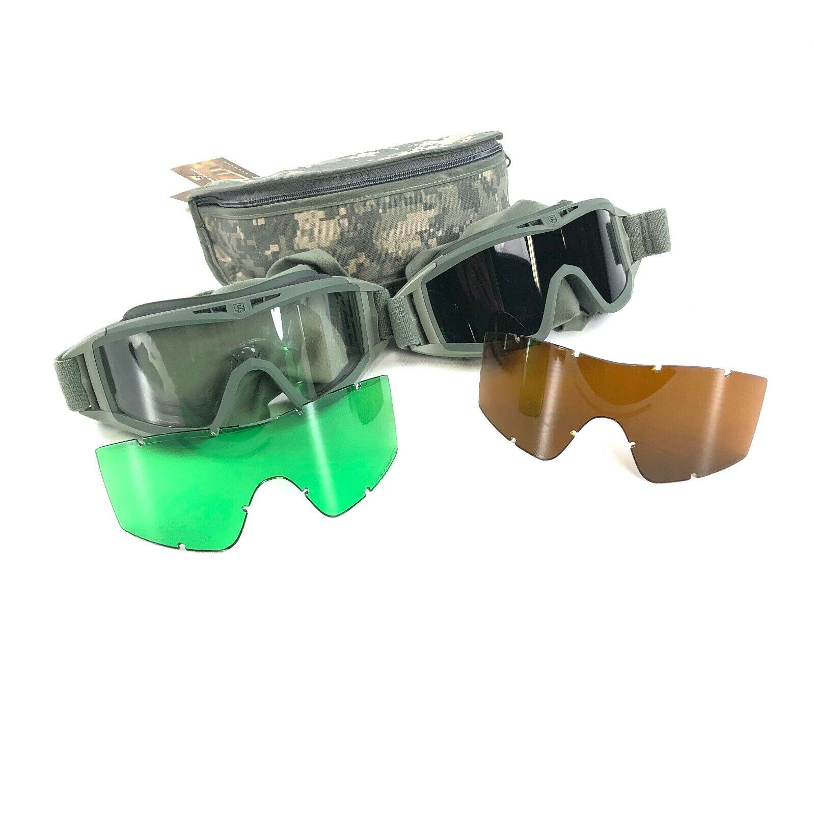 2 Revision Ballistic Goggles Military Desert Locust Laser Protective Lenses
