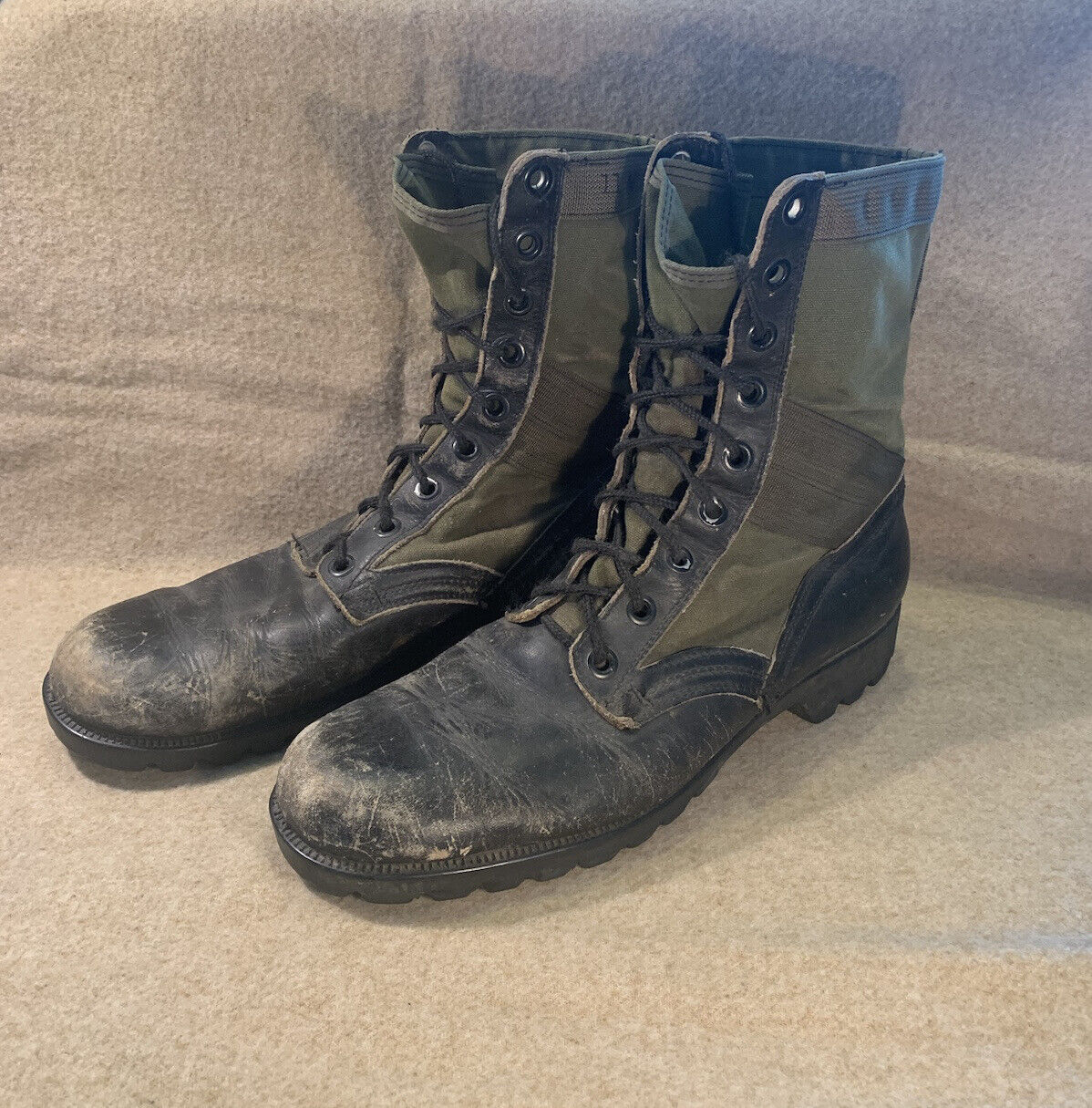 Vietnam War jungle combat boots Genesco CIC 11N ORIGINAL dated 1967 for ...