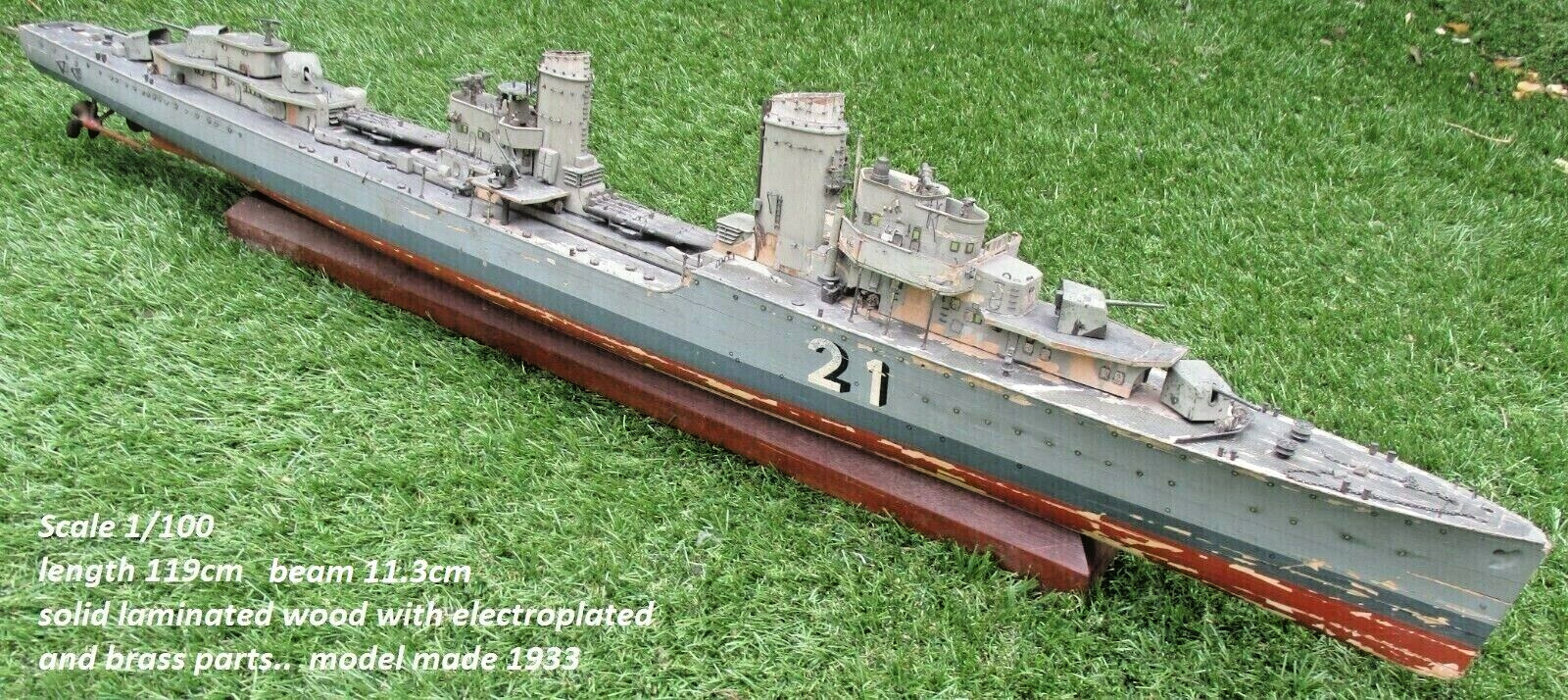 The ONLY 1933 Concept & Builder's model of all 21 of Germany's WW2 Destroyers, 