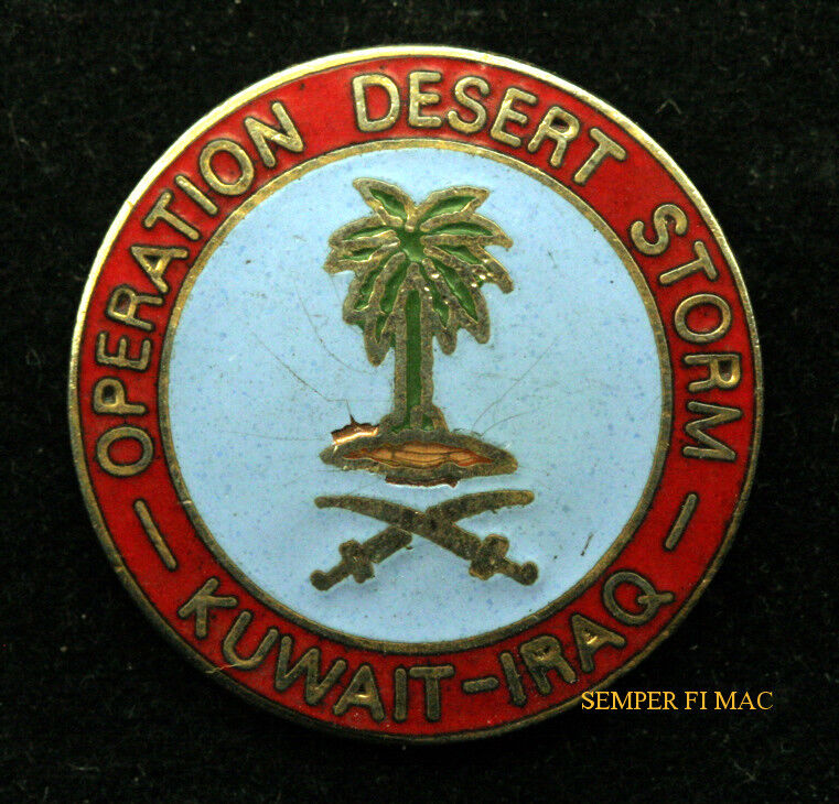 OPERATION DESERT STORM KUWAIT IRAQ HAT PIN US NAVY ARMY MARINES AIR FORCE USCG