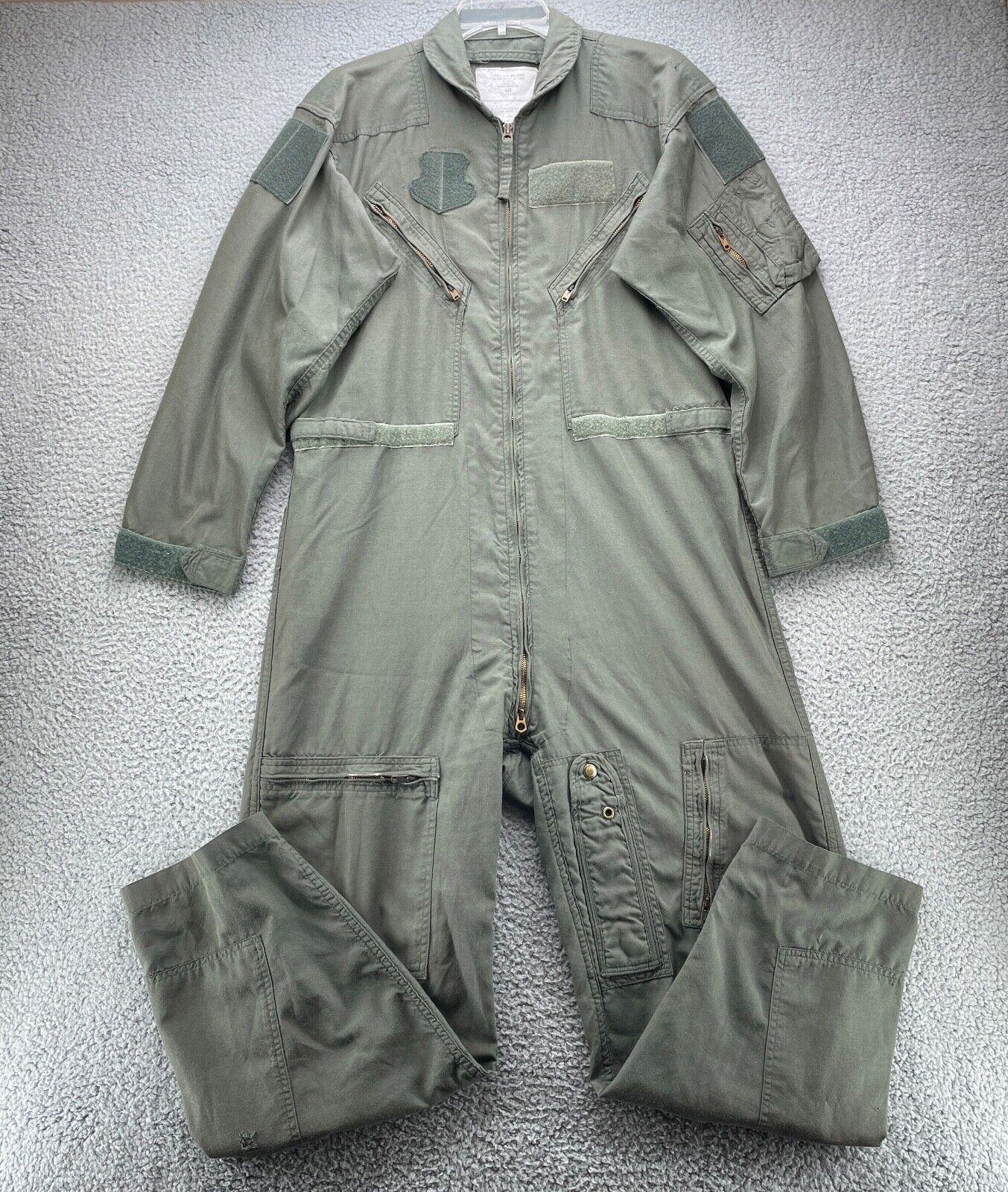 USAF US Military CWU-27/P Flyers Coveralls Flight Suit Olive Green 44 R
